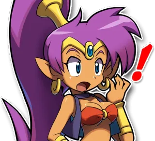 😵 Shantae Videospiel, Charakter, Anime, Süß, Weiblich, Shantae whatsapp sticker