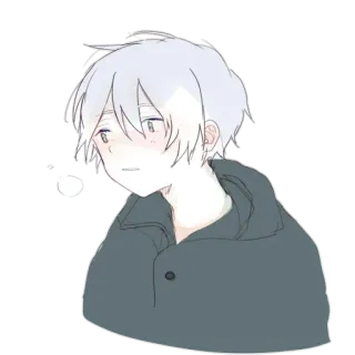 🙄 anime, boy, character, illustration, cute telegram sticker