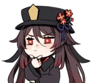 🤔 Hu Tao Genshin Impact Anime, Personnage, Mignon, Genshin Impact, Hu Tao, Jeu vidéo, Sticker telegram sticker