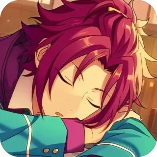 🫥 Anime, dormindo, relaxado, garoto anime, retrato whatsapp sticker
