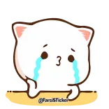 😢 @FarsiSticker dễ thương, mèo, kawaii, nhãn dán, khóc, buồn, cảm xúc telegram sticker