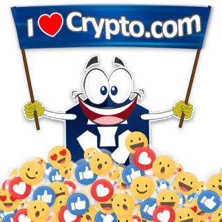 😍 I ❤️ Crypto.com cripto, criptomoeda, amor, emojis, corações, crypto.com telegram sticker