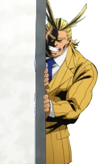 👀 All Might My Hero Academia Anime, All Might, My Hero Academia, Personaje telegram sticker