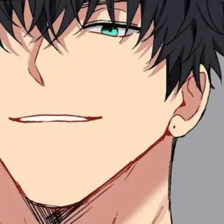🌟 Anime, Manga, Personaggio, Uomo, Faccia, Illustrazione telegram sticker