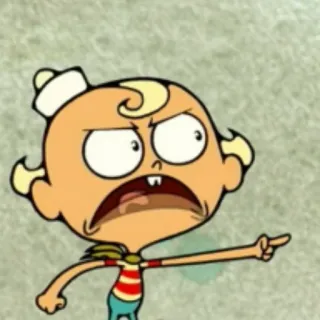 🤨 Flapjack The Marvelous Misadventures of Flapjack Kreskówka, Postać, Flapjack, Niesamowite przypadki Flapjacka, Zły, Wskazujący telegram sticker