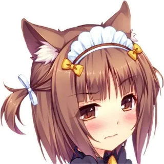 😒 Anime, Catgirl, Neko, Kawaii, Süß, Manga whatsapp sticker