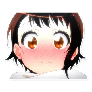 ☺️ Anime, Ragazza, Arrossire, Cartone animato, Sticker, Carino telegram sticker