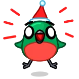 😨 鳥, クリスマス, ホリデー, お祝い, 漫画, 動物 telegram sticker