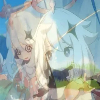 😳 Paimon Genshin Impact anime, video game, paimon, genshin impact, cute telegram sticker
