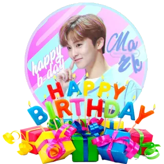 🎉 happy b-day, HAPPY BIRTHDAY urodziny, świętowanie, prezenty, świece, szczęśliwy, portret telegram sticker