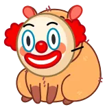 🤡 clown, mask, cartoon, animal, funny, cute telegram sticker