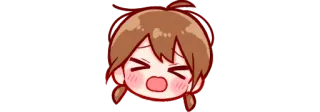 😣 Anime, Manga, Kawaii, Słodkie, Naklejka telegram sticker