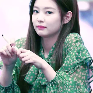 💚 Jennie kpop, blackpink, penyanyi, selebriti, asia, wanita, jennie kim telegram sticker