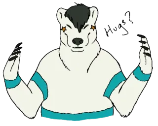 🤗 Cartoon, Tier, Figur, Furry, Digitale Kunst, Illustration telegram sticker