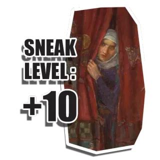 👀 SNEAK
LEVEL:
+10 красться, уровень, женщина, занавес, видеоигра, стелс telegram sticker