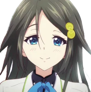 😈 Anime, Ragazza, Carina, Sorriso, Uniforme scolastica telegram sticker