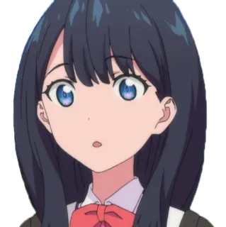 😮 Anime, Mädchen, Süß, Schockiert, Überrascht, Studentin, Schülerin telegram sticker