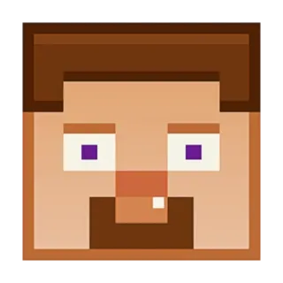 😳 Steve Minecraft video game, pixel art, Steve, Minecraft telegram sticker
