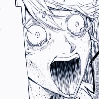 🥜 Manga, Anime, Krzyk, Zły, Zszokowany telegram sticker