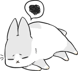 😣 dier, konijn, konijn, moe, verdrietig, depressief, schattig telegram sticker