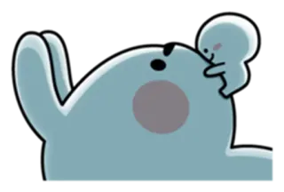 ♥️ cartoon, illustration, cute, animal, character, kawaii, digital art telegram sticker