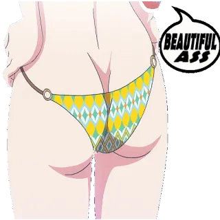 👙 BEAUTIFUL ASS buttocks, swimsuit, bikini, ass, underwear, cartoon whatsapp sticker