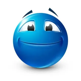 🌟 smiley, blauw, emoji, vrolijk whatsapp sticker