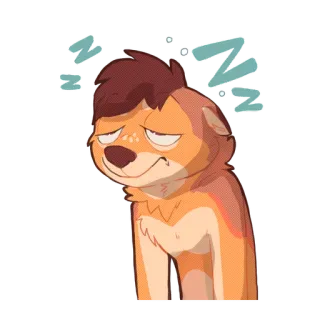 💤 zzz dog, sleepy, tired, zzz, cartoon, animal telegram sticker