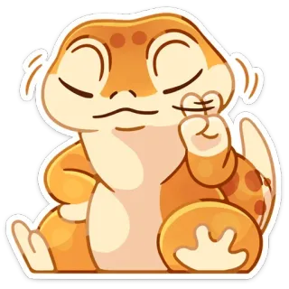 🙅‍♂ ящерица, мультик, знак мира, персонаж, животное telegram sticker