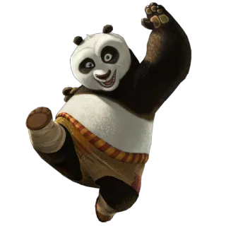 🐼 Po Kung Fu Panda panda, kung fu, martial arts, cartoon, dreamworks, animation, animal telegram sticker