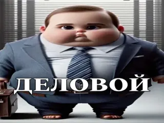 😎 ДЕЛОВОЙ Geschäftsmann, Anzug, Krawatte, Büro, lustig, Cartoon telegram sticker