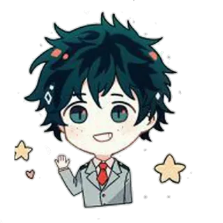 ✌ Izuku Midoriya My Hero Academia Anime, Eroe, Personaggio, My Hero Academia whatsapp sticker