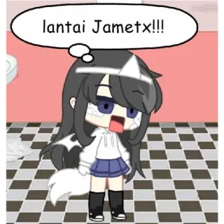 🌟 lantai Jametx!!! Gacha Life, Персонаж, Аниме, Мультфильм, Цифровое искусство telegram sticker