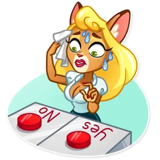 😰 No
yes dibujos animados, sticker, decisión, sí, no, botones telegram sticker