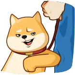 😏 chien, laisse, animal de compagnie, animal telegram sticker