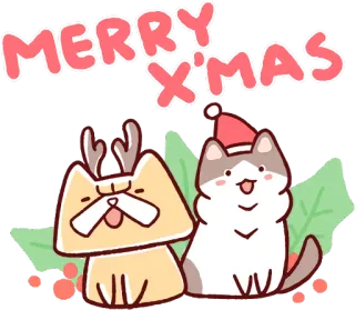 Lazynfatty - Christmas Frog :: @line_stickers telegram stickers