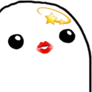 😐 милый, мультяшный, смешной, эмодзи, стикер whatsapp sticker