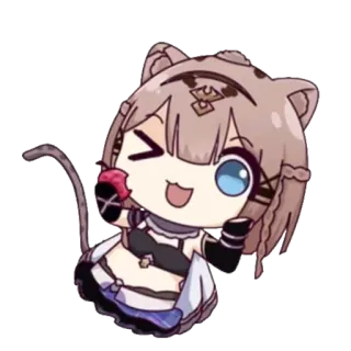 😉 anime, cat, cute, girl, sticker, manga telegram sticker