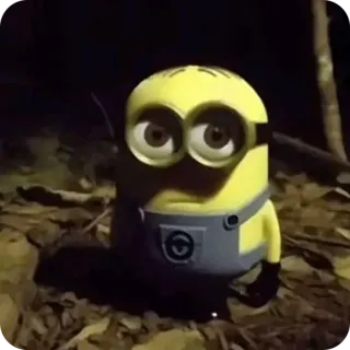 😊 Minion Despicable Me minion, despicable me, sad, dark, meme, confused, yellow telegram sticker
