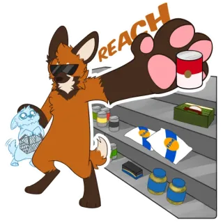 🦵 REACH Furry, Antropomorfo, Shopping, Cartoni animati, Animale telegram sticker