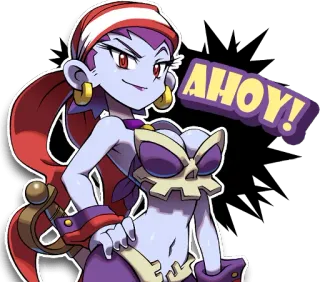 👋 AHOY! Pirat, Anime, Cartoon, Mädchen, Schwert whatsapp sticker