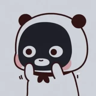 🍒 Panda, Kreskówka, Zwierzę, Słodki, Niedźwiedź, Kawaii telegram sticker