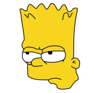 😠 Bart Simpson The Simpsons cartoon, Bart Simpson, The Simpsons, character, yellow, animation telegram sticker