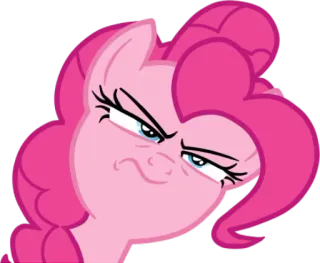 😤 Pinkie Pie My Little Pony Kartun, Poni, Merah muda, Muka lucu, Jijik telegram sticker