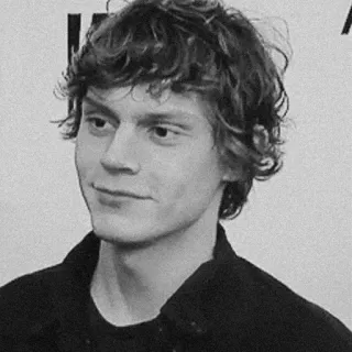 🔪 Evan Peters acteur, célébrité, homme, portrait, cheveux bouclés telegram sticker