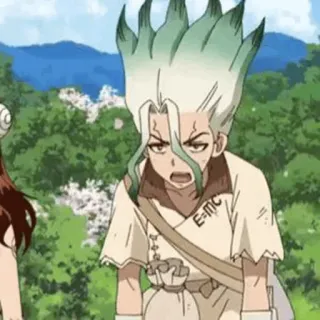 ⏱ Senku Ishigami Dr. Stone E=MC anime, dr stone, senku, ishigami, science telegram sticker