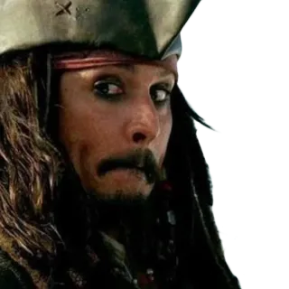 😅 Jack Sparrow Pirates of the Caribbean 해적, 선장, 영화, 캐릭터, 모험, 잭 스패로우, 캐리비안의 해적 whatsapp sticker