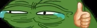 😂 Pepe Pepe, Pepe la rana, Rana, Meme, Pulgar arriba, Emoticono whatsapp sticker
