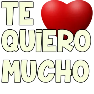 ❤️ TE QUIERO MUCHO amor, corazón, español, afecto telegram sticker