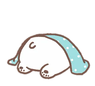 🧺 cute, animal, sleepy, cartoon, blanket, lazy, pet whatsapp sticker